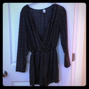 Black and white romper
